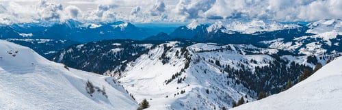 Preview: Snowy winter mountain landscape, Morzine, Port du Soleil, Auvergne Rhone Alpes, Alps, France, Europe