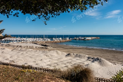 Preview: Beautiful shot of Mil Palmeras Costa Blanca beach in Spain
