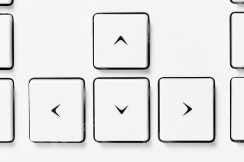 Preview: close up of a white computer keyboard