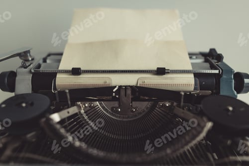 Preview: Metal parts of old typewriters