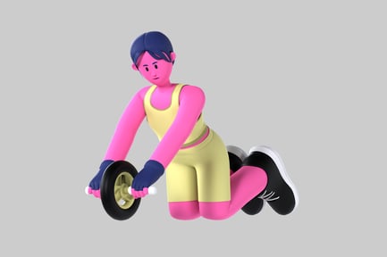 Preview: Workout girl ab roller