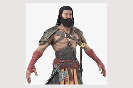 Preview: Battle-Hardened Ancient Warrior with Axe