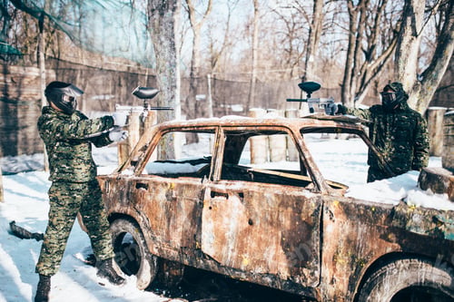 Preview: Paintball players shoots because of burned car