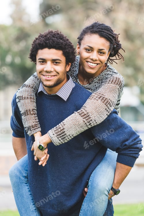 Preview: Mixed-Race Couple, Piggyback
