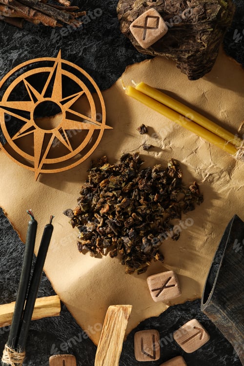 Preview: Magic, occult, esoteric, divination and wicca concept, top view