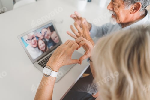 Preview: Grandparents sending love to their grandchildren over video call