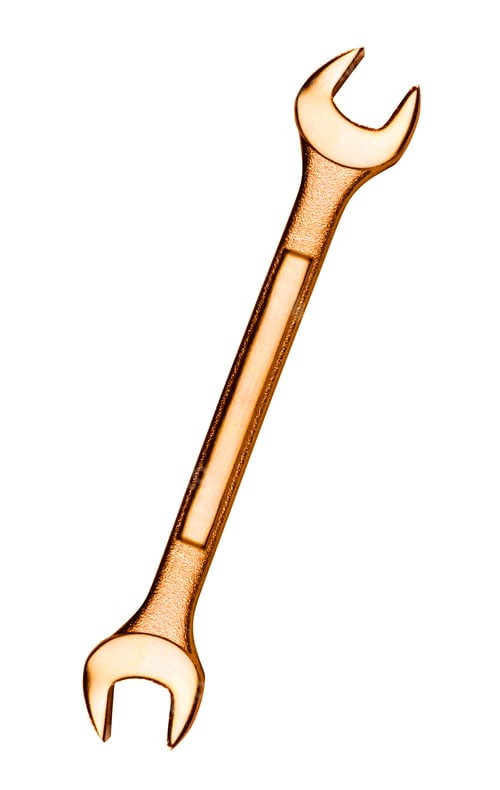 Preview: golden wrench isolated