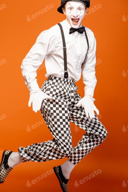 Preview: Pantomime on the orange background