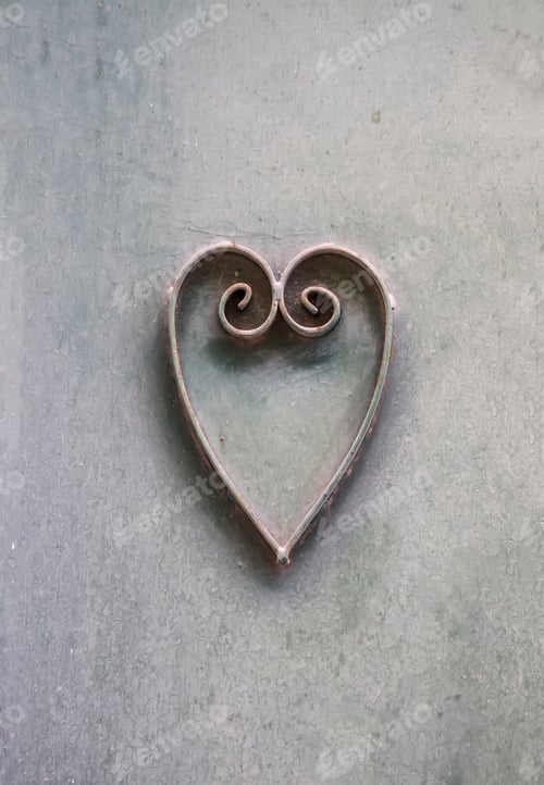 Preview: Decorative heart of iron