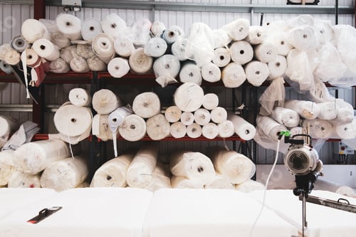 Preview: Closeup of white mattress materials