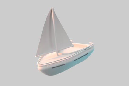 Preview: Simplified white sailboat