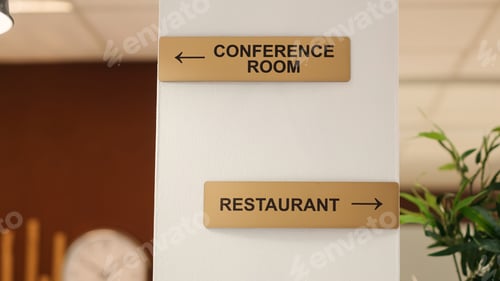 Preview: Close up of amenities directions plaques