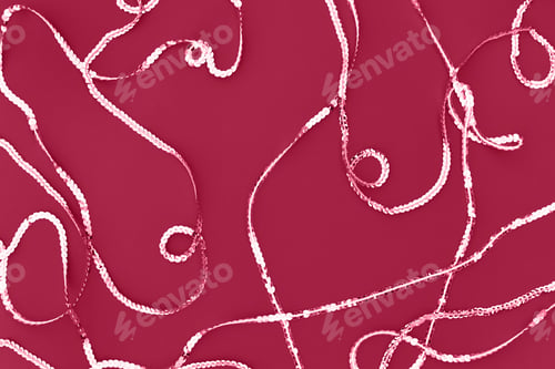 Preview: Background banner of burgundy color with sequins.