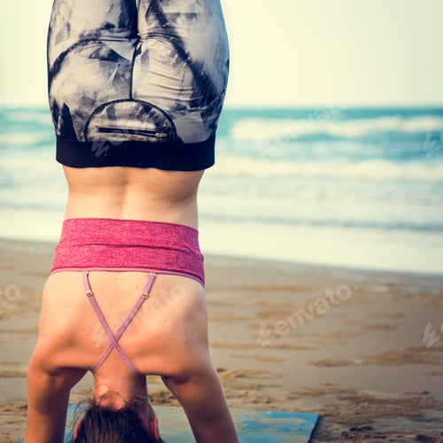 Preview: Yoga Exercise Stretching Meditation Concentration Summer Concept