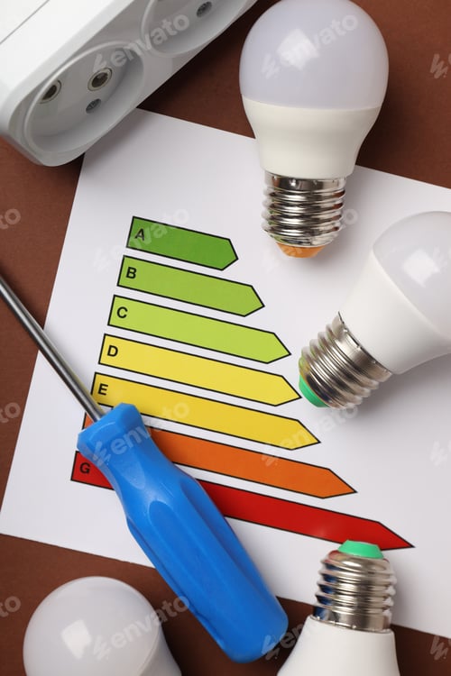 Preview: Concept of electrician or electrical tools, top view