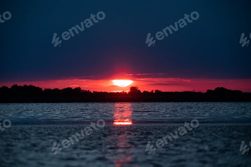 Preview: amazing sunset on the lake