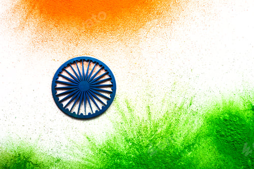 Preview: Raksha Bandhan background with Rakhi string, Rice Grains and Kumkum