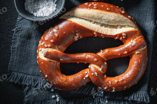 Preview: Traditional and homemade pretzels as a snack for beer.