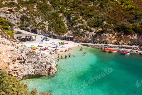 Preview: view of Porto Vromi beach in Zakynthos (Zante) island, in Greece