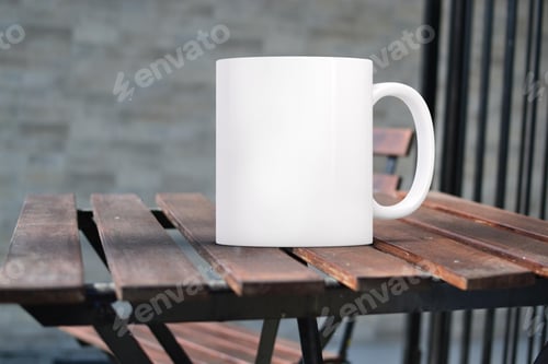 Preview: mockup, realistic, mug, advertisement