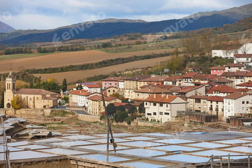 Preview: Antique salt platforms in Basque Country. Salinas de Anana. Spain