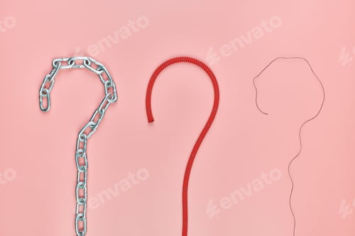 Preview: Chain, braided nylon rope and thread