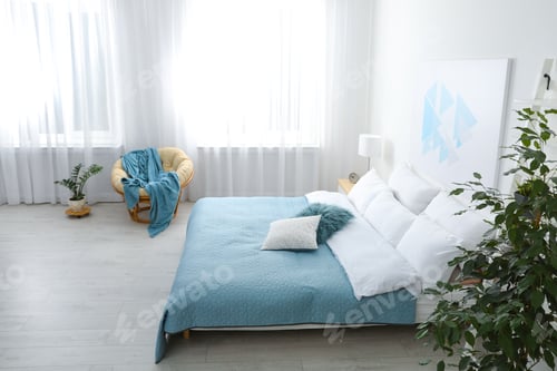 Preview: Cozy Bedroom with Soft Lighting and Decor