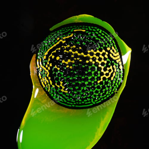 Preview: Blob of neon ferrofluid