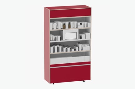 Vista previa: Expositor minorista de tapas finales para cosméticos