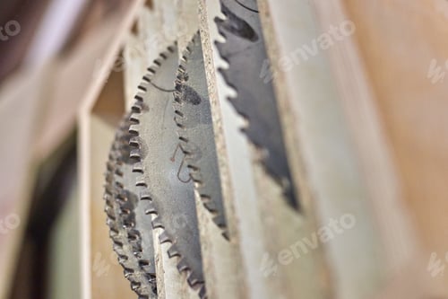 Preview: Carpenter saws in a woodworking workshop