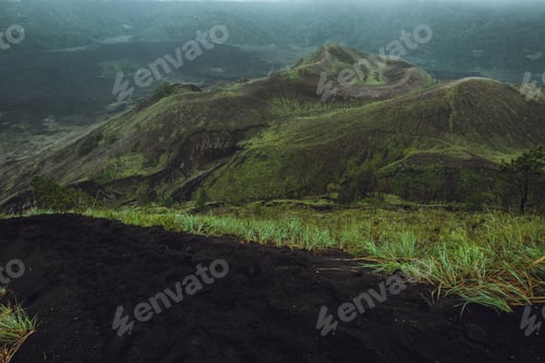 Preview: Beautifull mountain in the morning mist , Batur, Bali, Indonesia