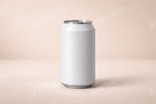 Preview: Blank Aluminum Beverage Can Mockup