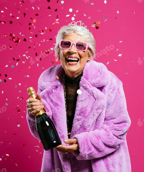 Preview: image of a beautiful and elegant old woman