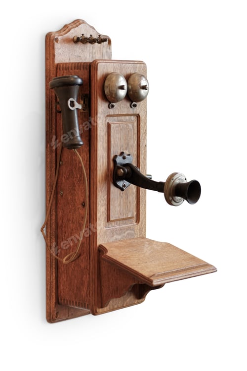 Preview: Very old wooden telephone
