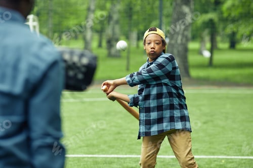Preview: Son playing with his father in baseball