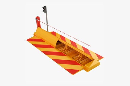 Preview: Heavy Duty Striped Road Blocker with Signal