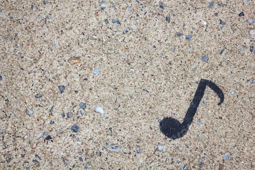 Preview: Musical note painted on the ground