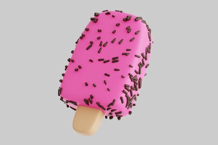 Preview: Pink ice cream bar with chocolate sprinkles