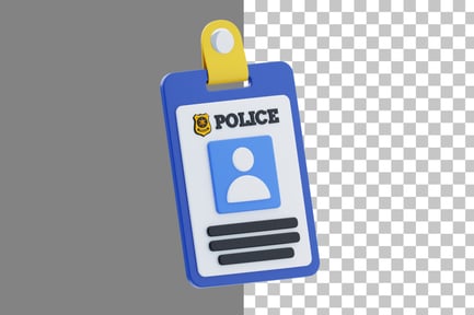 Preview: Police Name Tag 3D Icon