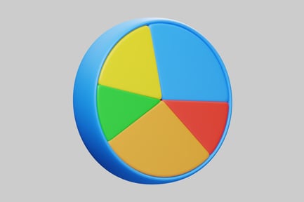 Preview: Colorful pie chart diagram graphic