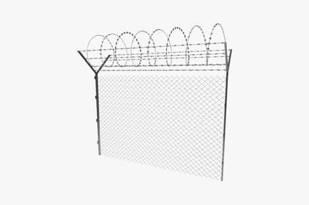 Preview: Chain-link fence with archway barrier