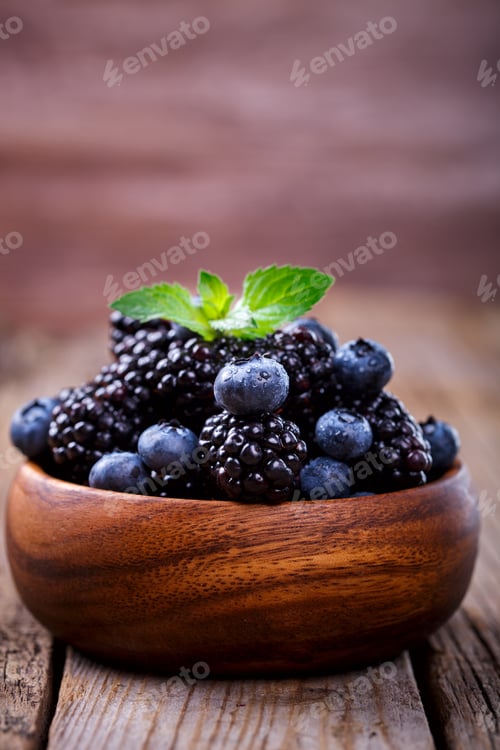 Preview: Blackberry and Blueberry .Fresh Berry.Food or Healthy diet