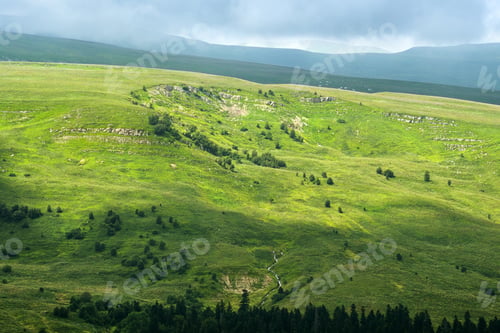 Preview: Mountain landscape of highland Lagonaki, Republic of Adygea, Russia