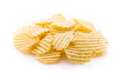 Preview: Eco potato chips on a white background.