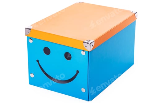 Preview: Blue box on a white background