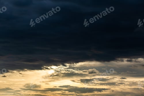 Preview: colorful dramatic sky with cloud at sunset.