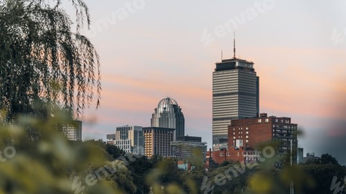 Preview: Beautiful view of a sunset in Boston