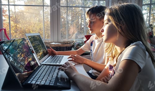 Preview: Natural light comes through a window to light up study room for kids learning in fall.