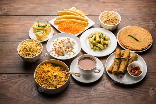 Preview: Gujarati Tea time snacks in group, Indian food