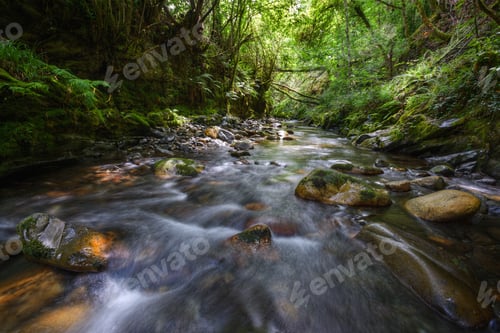 Preview: Stream rushes between quartzite pebbles